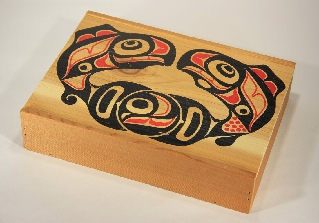 Clarence A. Wells Canadian Artist Northwest Coast Wooden Box L012559