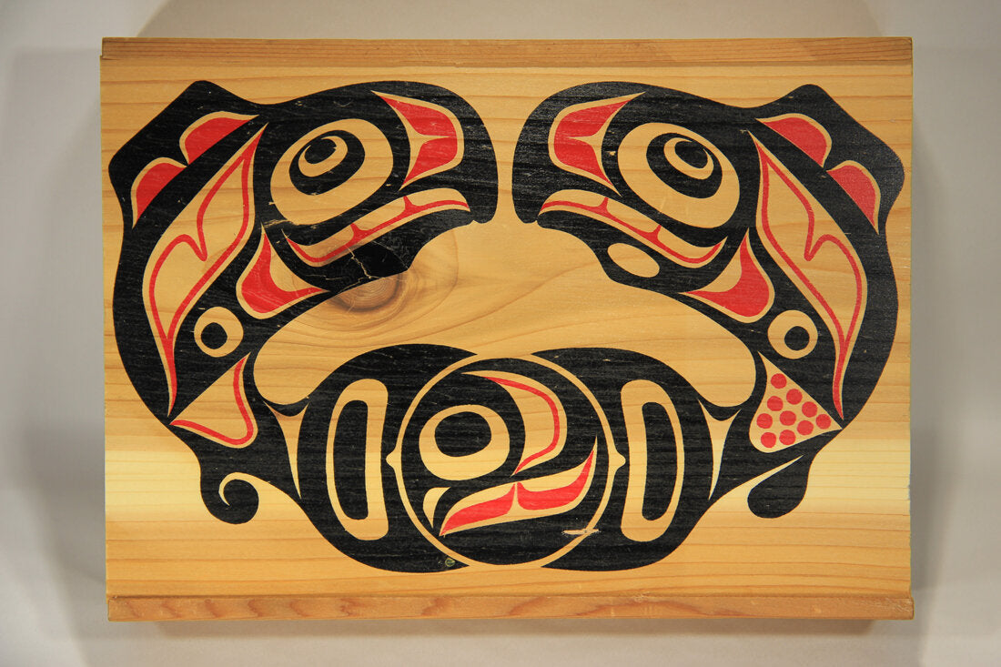 Clarence A. Wells Canadian Artist Northwest Coast Wooden Box L012559