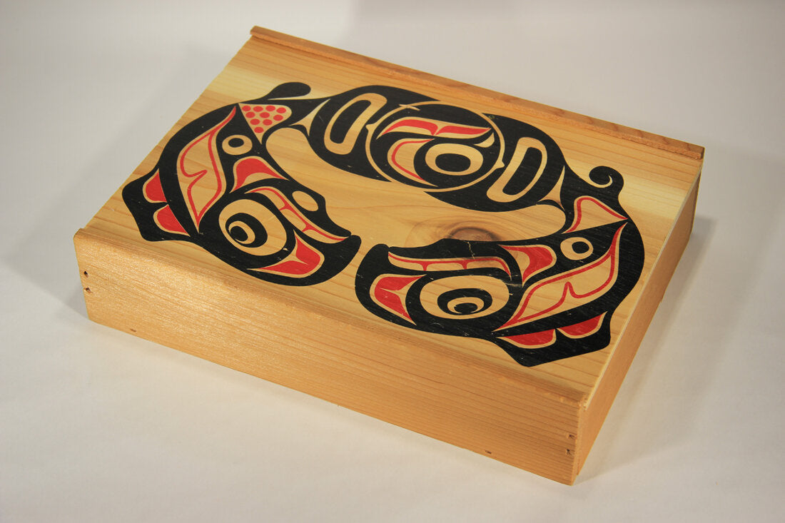 Clarence A. Wells Canadian Artist Northwest Coast Wooden Box L012559