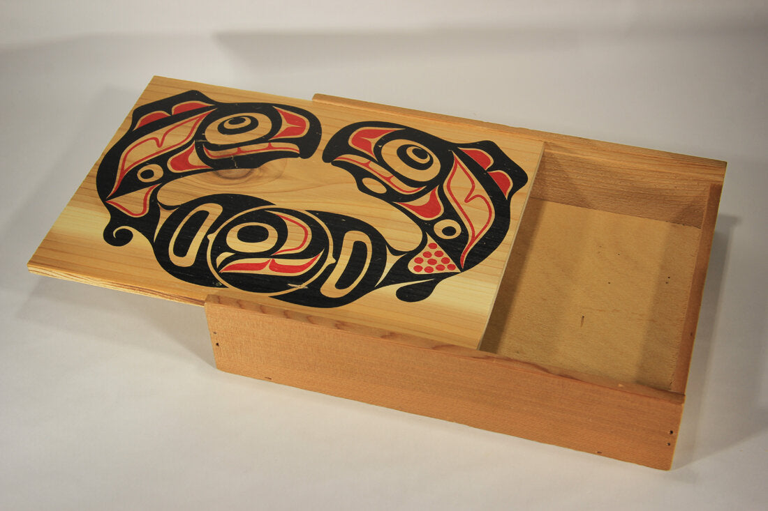 Clarence A. Wells Canadian Artist Northwest Coast Wooden Box L012559