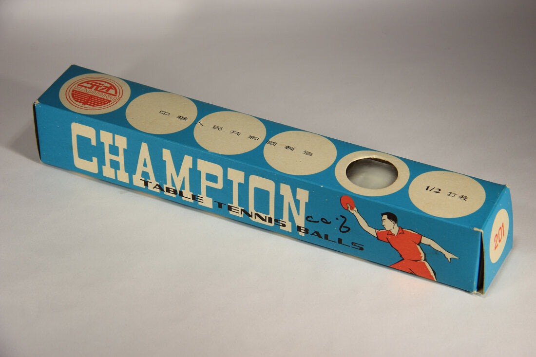 Champion Tennis Table Balls No.201 Vintage China Original Box With Sealed Bag L012563