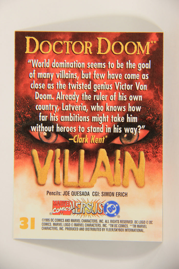 DC Versus Marvel Comics 1995 Trading Card #31 Doctor Doom ENG L012638