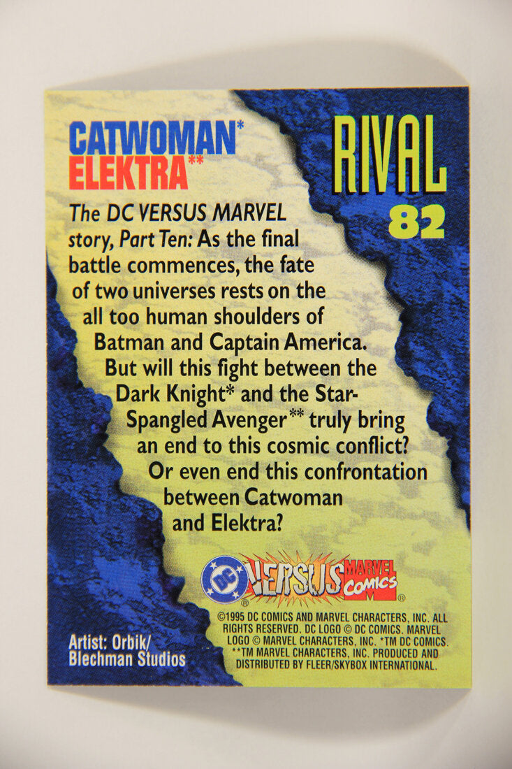 DC Versus Marvel Comics 1995 Trading Card #82 Catwoman Vs Elektra ENG L012642