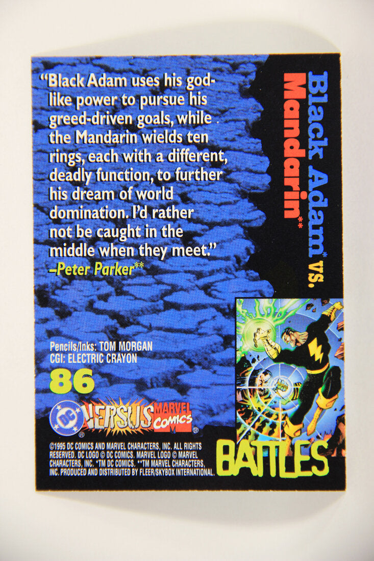 DC Versus Marvel Comics 1995 Trading Card #86 Black Adam Vs Mandarin ENG L012643