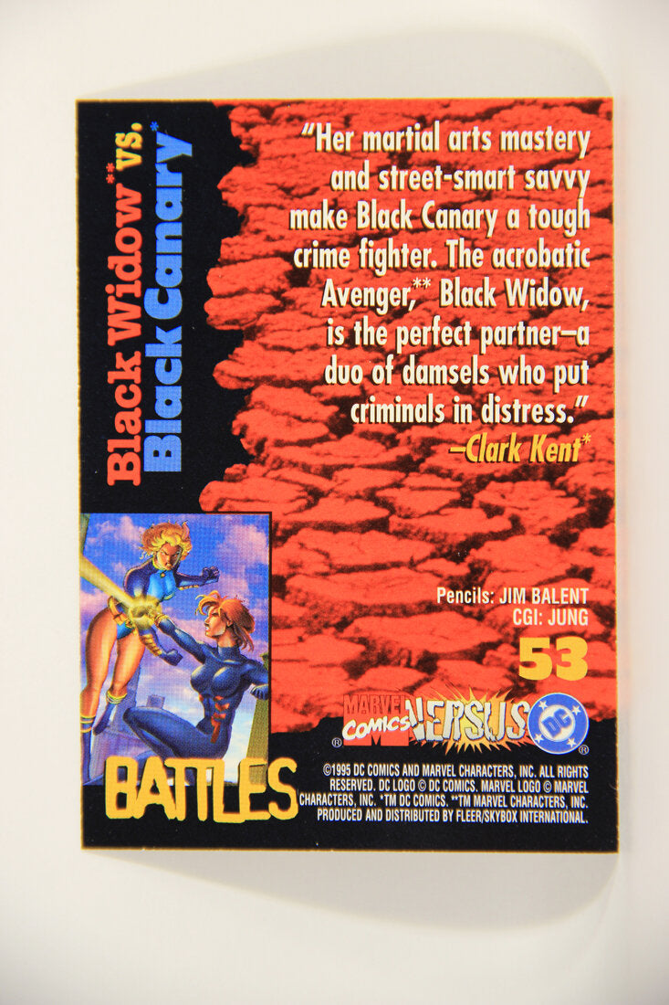 DC Versus Marvel Comics 1995 Trading Card #53 Black Widow Vs Black Canary ENG L012706
