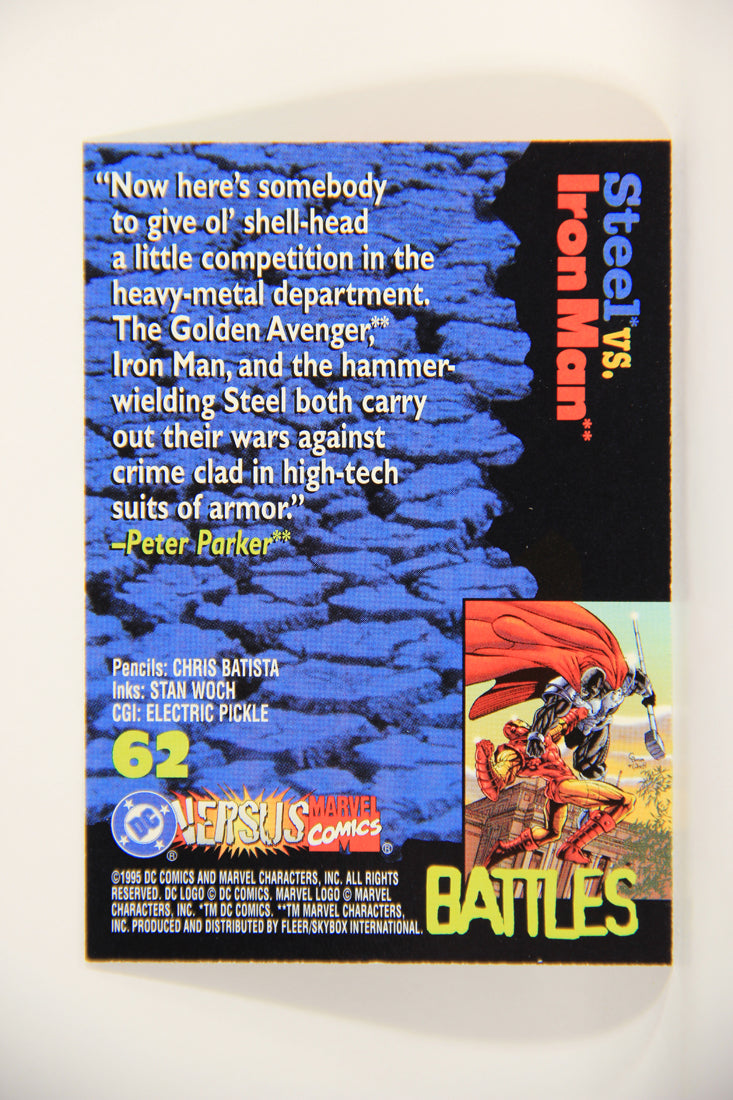 DC Versus Marvel Comics 1995 Trading Card #62 Steel Vs Iron Man ENG L012708