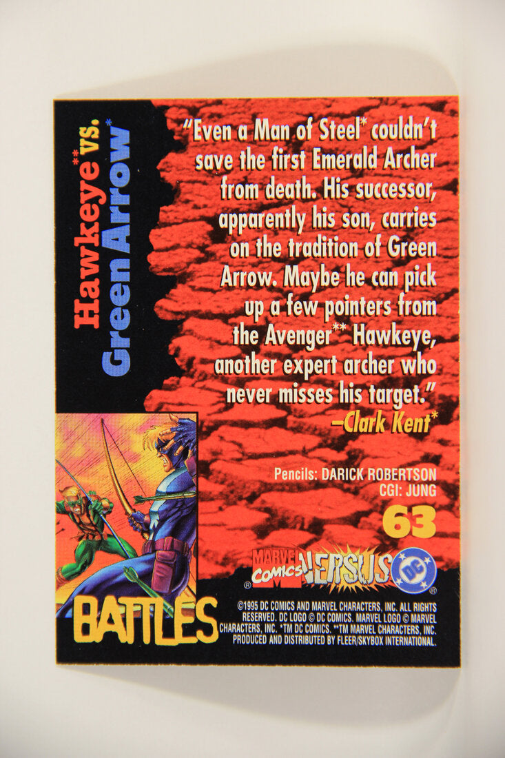 DC Versus Marvel Comics 1995 Trading Card #63 Hawkeye Vs Green Arrow ENG L012709