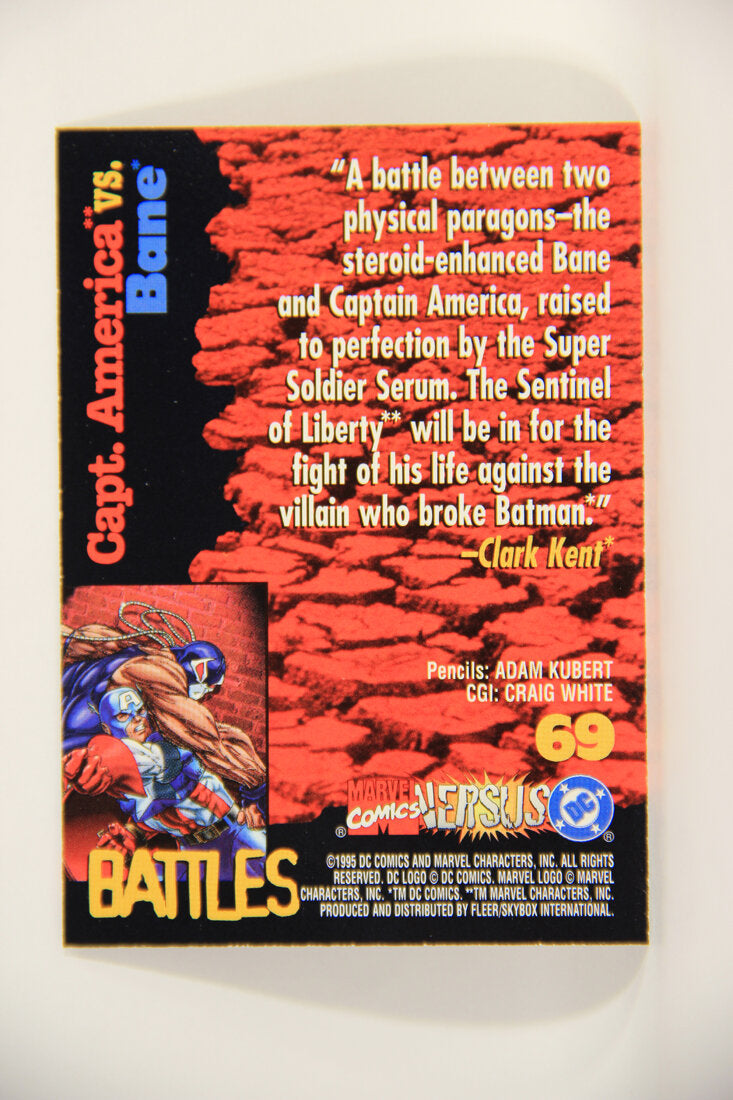 DC Versus Marvel Comics 1995 Trading Card #69 Captain America Vs Bane ENG L012710