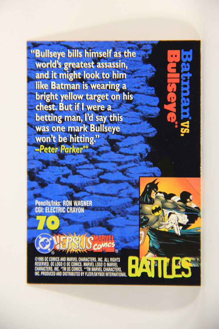 DC Versus Marvel Comics 1995 Trading Card #70 Batman Vs Bullseye ENG L012711