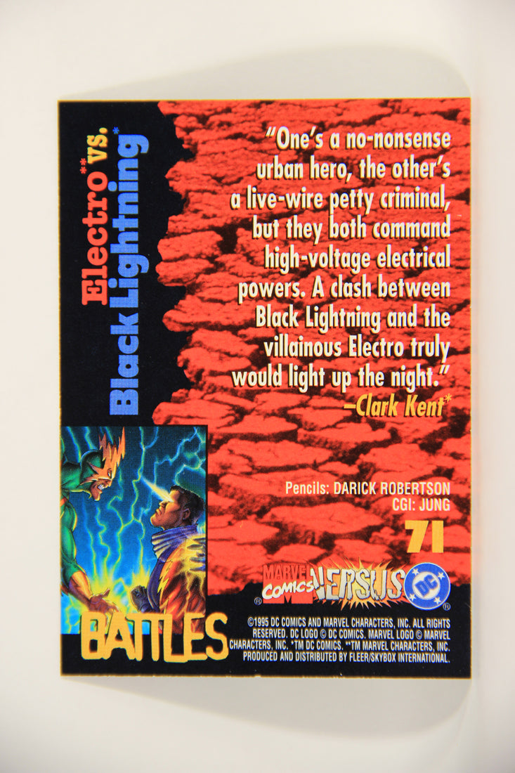 DC Versus Marvel Comics 1995 Trading Card #71 Electro Vs Black Lightning ENG L012712