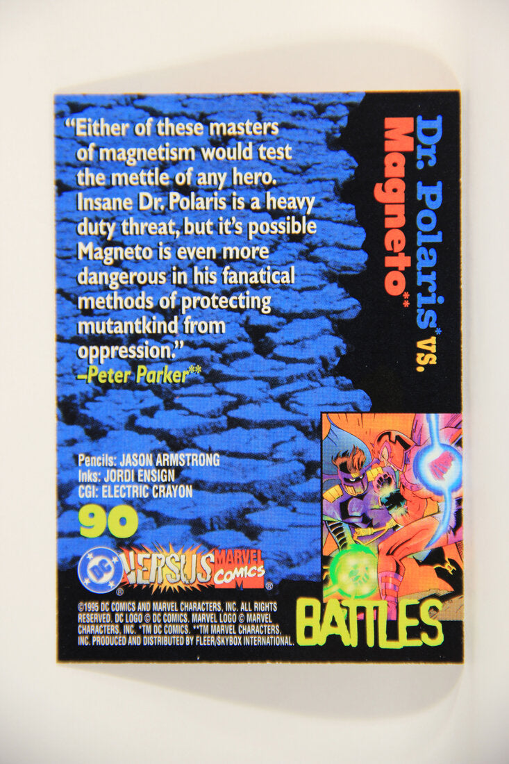 DC Versus Marvel Comics 1995 Trading Card #90 Dr. Polaris Vs Magneto ENG L012714