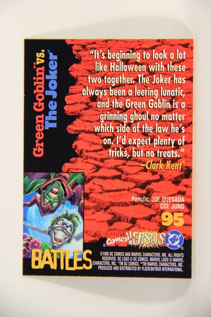 DC Versus Marvel Comics 1995 Trading Card #95 Green Goblin Vs The Joker ENG L012716