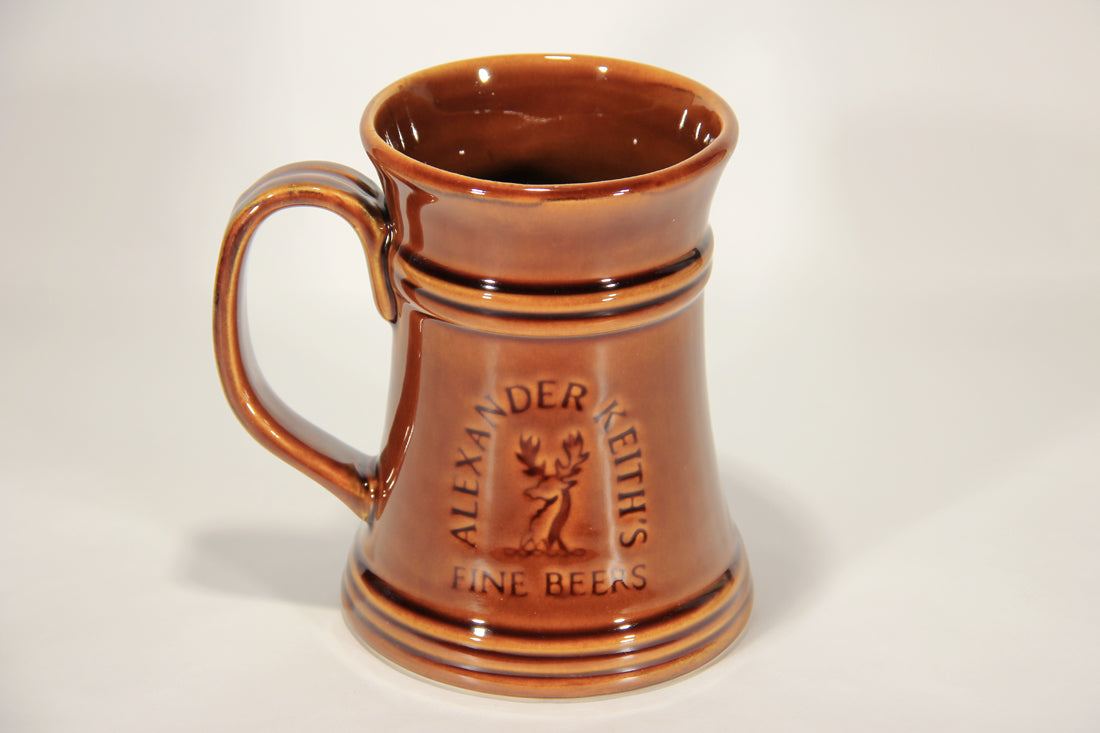 Alexander Keith's Dark Brown Ceramic Beer Mug Canada Nova Scotia L012983