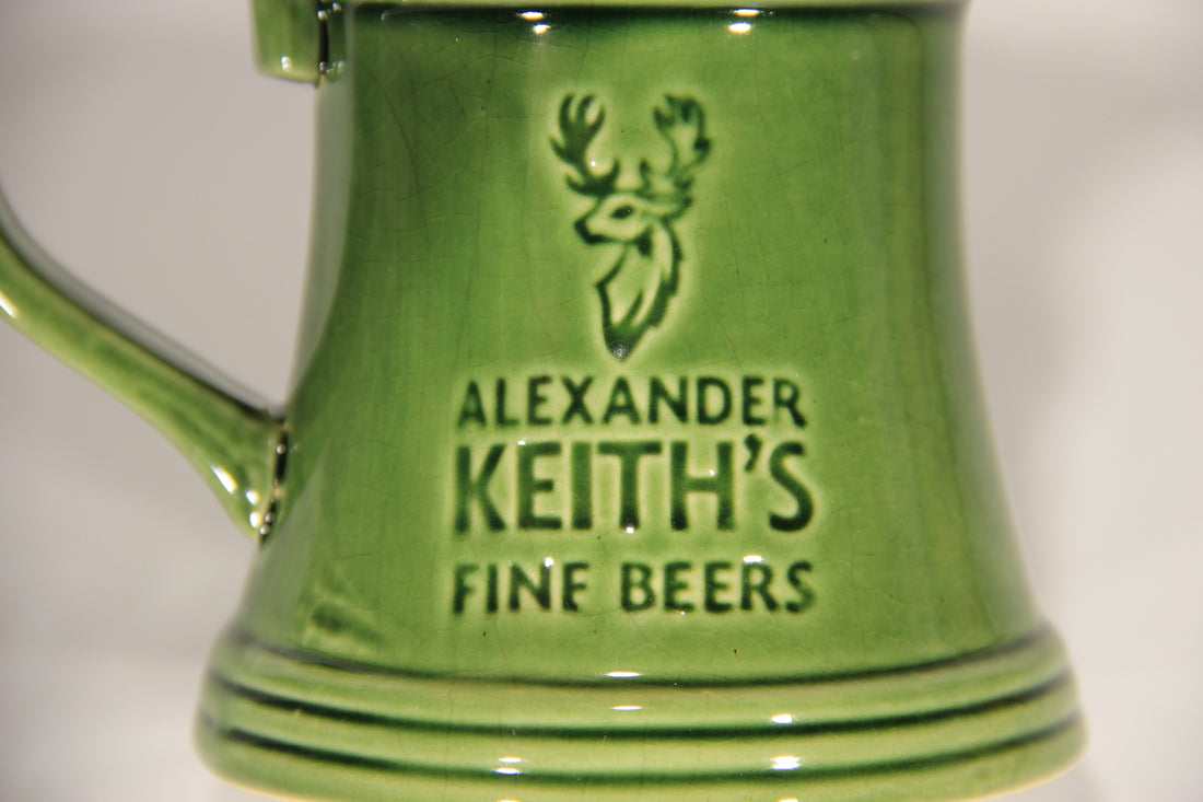 Alexander Keith's Green Ceramic Beer Mug Canada Nova Scotia L012985
