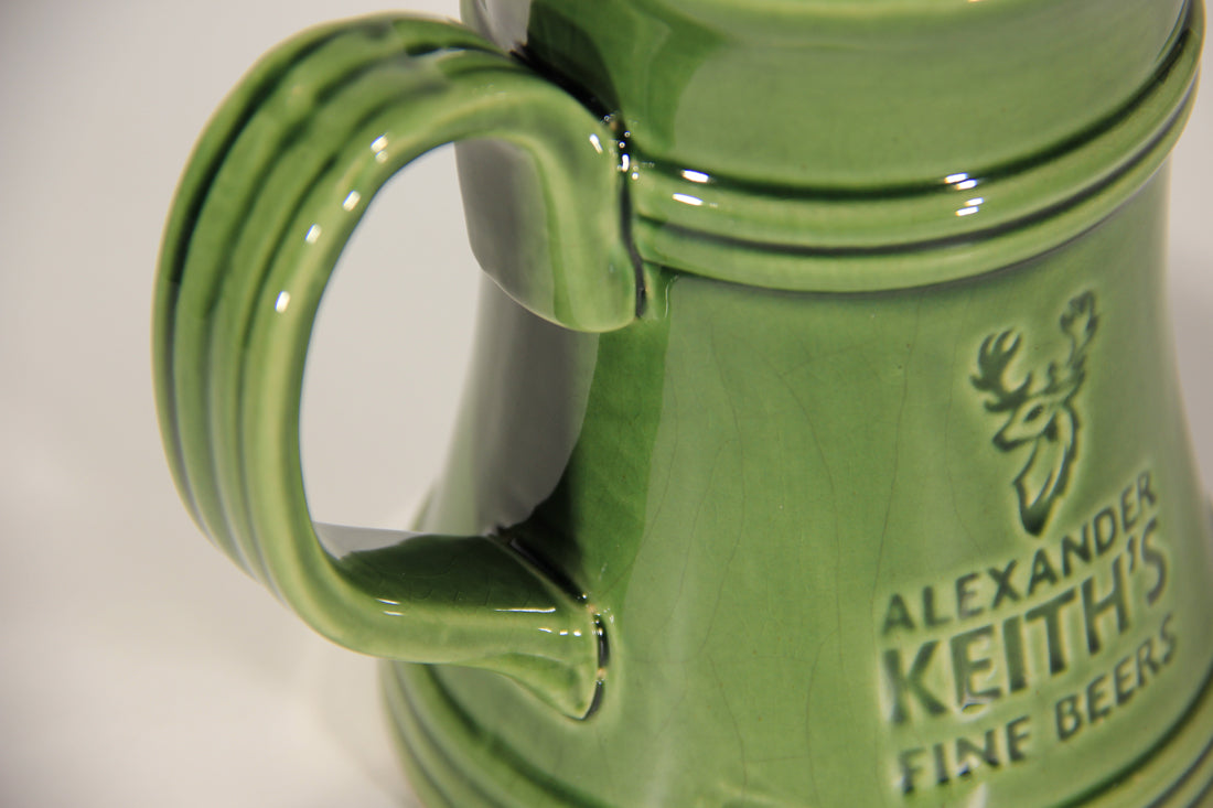 Alexander Keith's Green Ceramic Beer Mug Canada Nova Scotia L012985