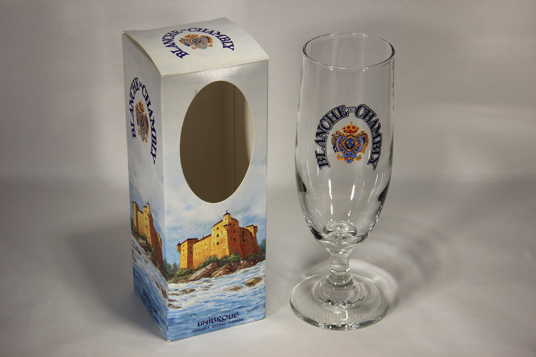 Blanche De Chambly Unibroue Beer Glass Boxed Canada Quebec French L012995
