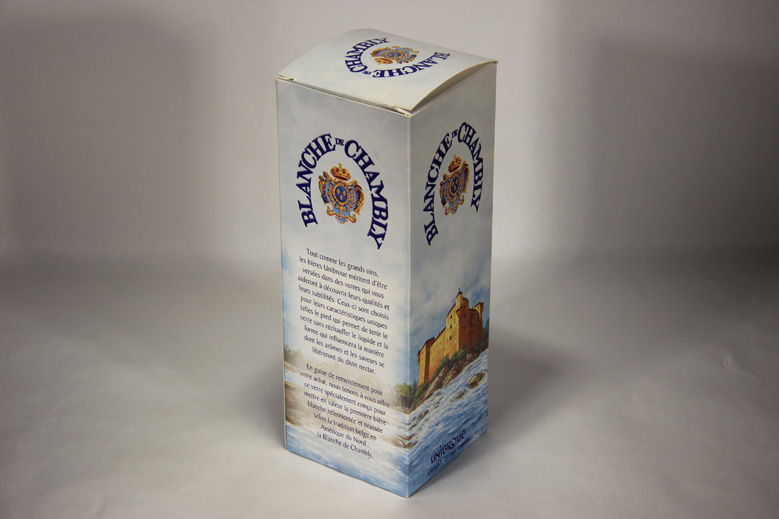 Blanche De Chambly Unibroue Beer Glass Boxed Canada Quebec French L012995