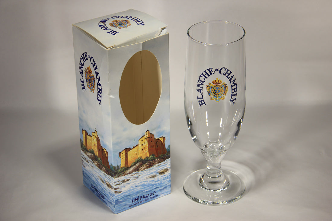Blanche De Chambly Unibroue Beer Glass Boxed Canada Quebec French L012997