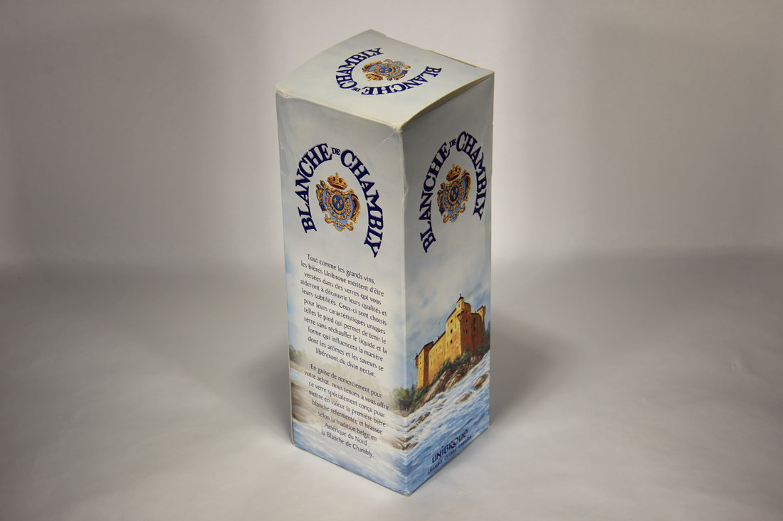 Blanche De Chambly Unibroue Beer Glass Boxed Canada Quebec French L012997