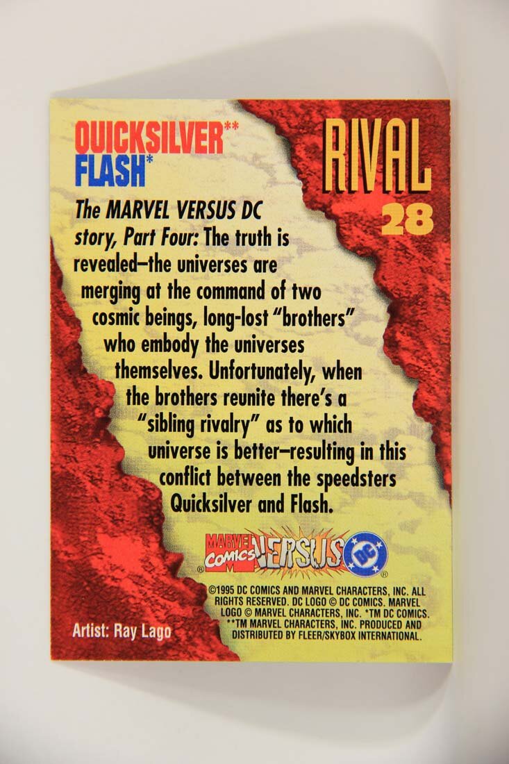 DC Versus Marvel Comics 1995 Trading Card #28 Quicksilver Vs Flash ENG L013411