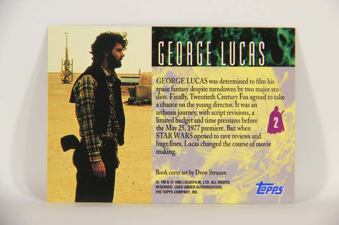 Star Wars Galaxy 1993 Topps Trading Card #2 George Lucas Artwork ENG L013496