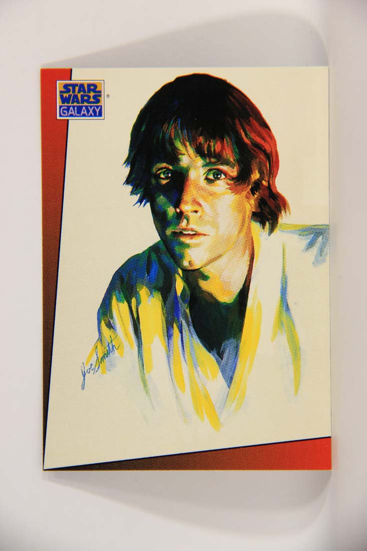 Star Wars Galaxy 1993 Topps Trading Card #3 Luke Skywalker Artwork ENG L013497