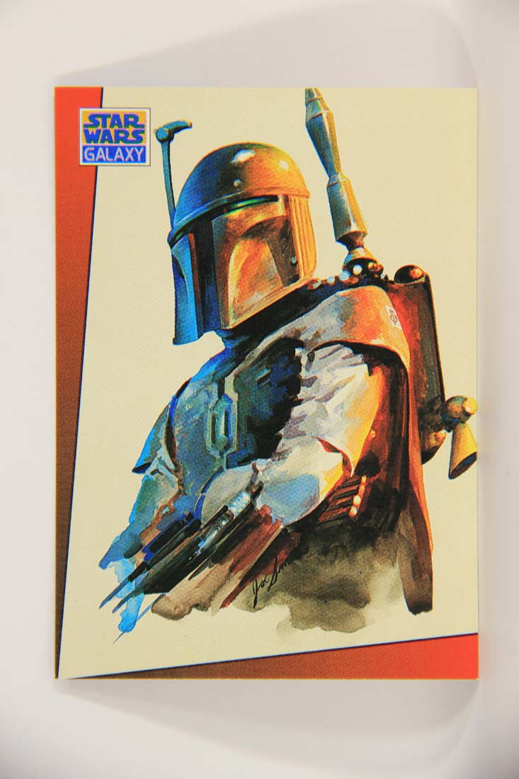 Star Wars Galaxy 1993 Topps Card #13 Boba Fett Bounty Hunter Artwork ENG L013499