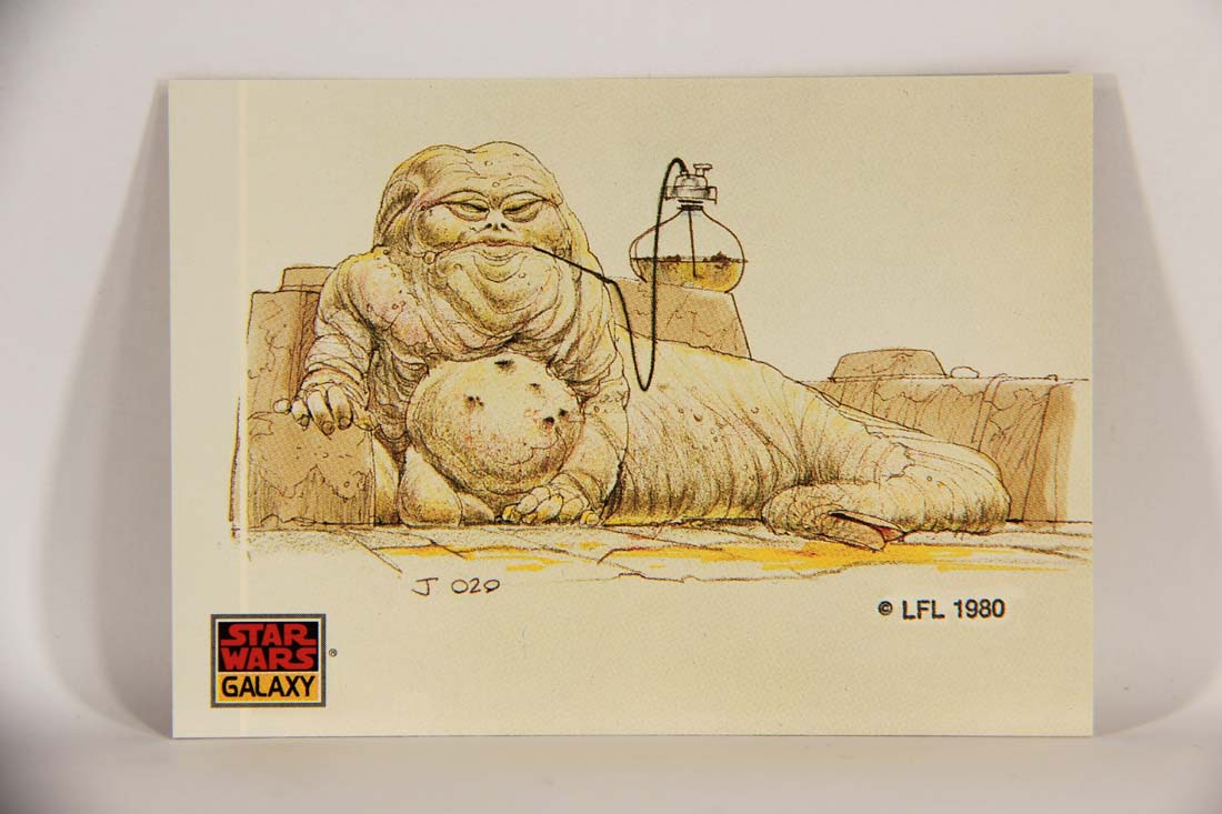 Star Wars Galaxy 1993 Topps Trading Card #27 Jabba The Hutt Artwork ENG L013500