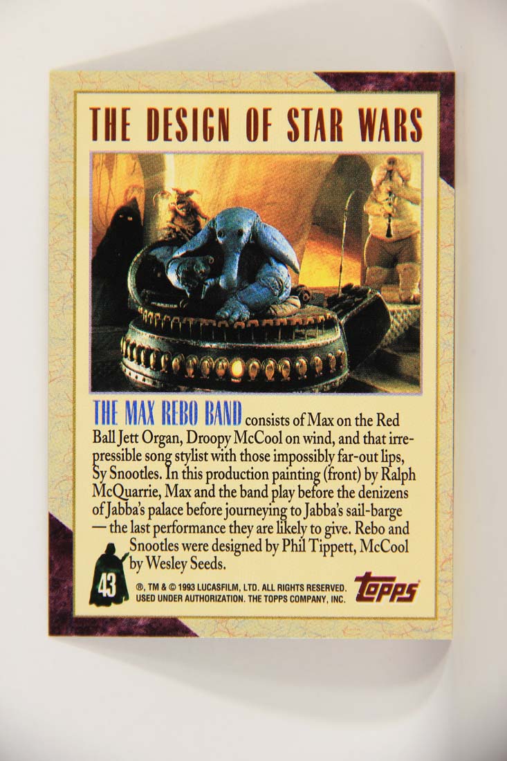 Star Wars Galaxy 1993 Topps Card #43 The Max Rebo Band Artwork ENG L013502