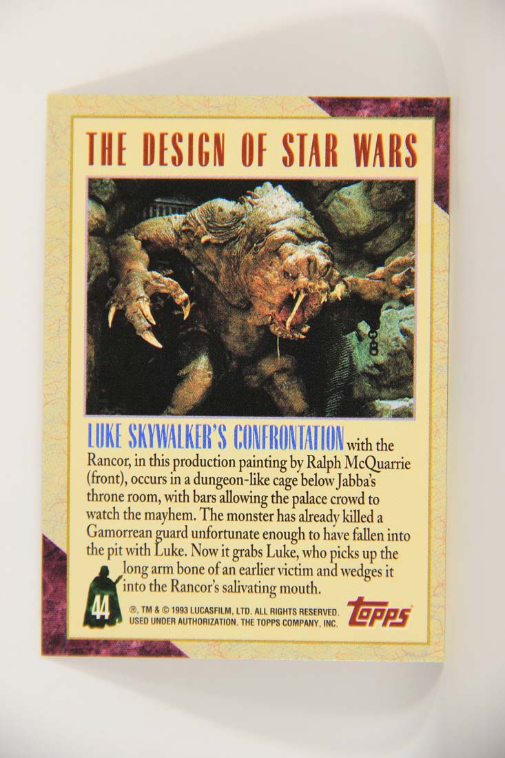 Star Wars Galaxy 1993 Topps Card #44 Luke Skywalker's Confrontation ENG L013503