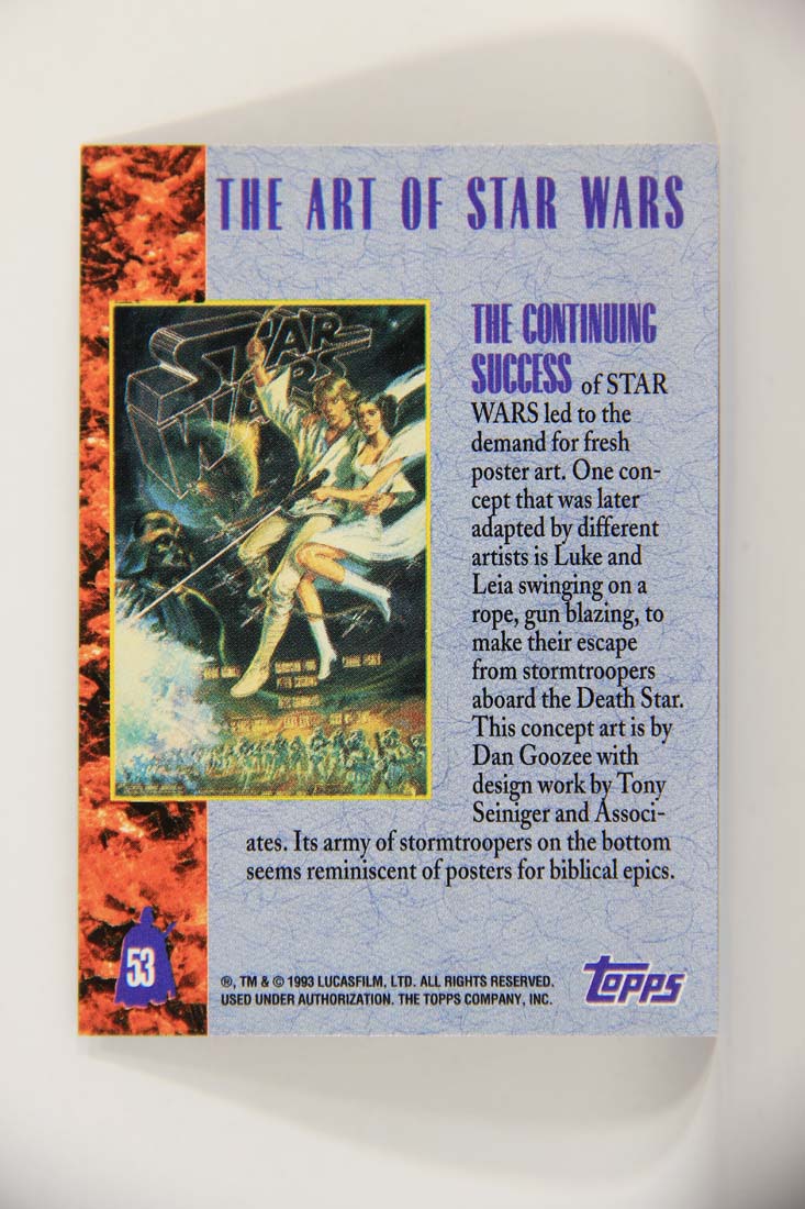 Star Wars Galaxy 1993 Topps Card #53 The Continuing Success Artwork ENG L013506
