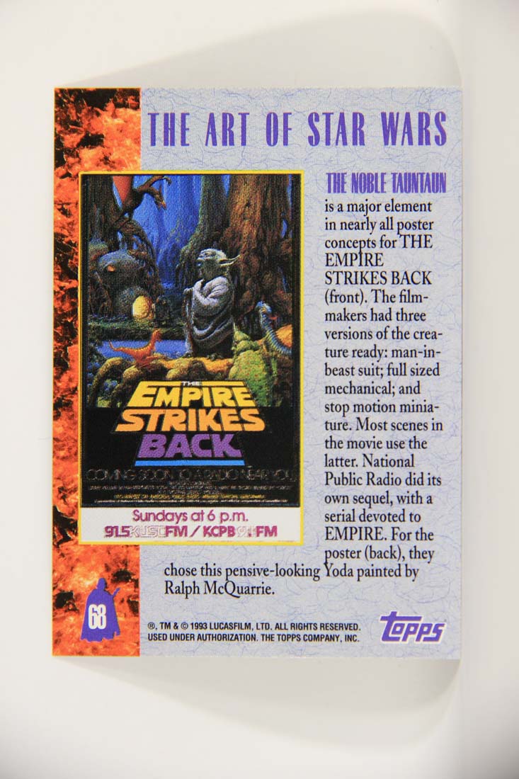 Star Wars Galaxy 1993 Topps Card #68 The Noble Tauntaun Artwork ENG L013509