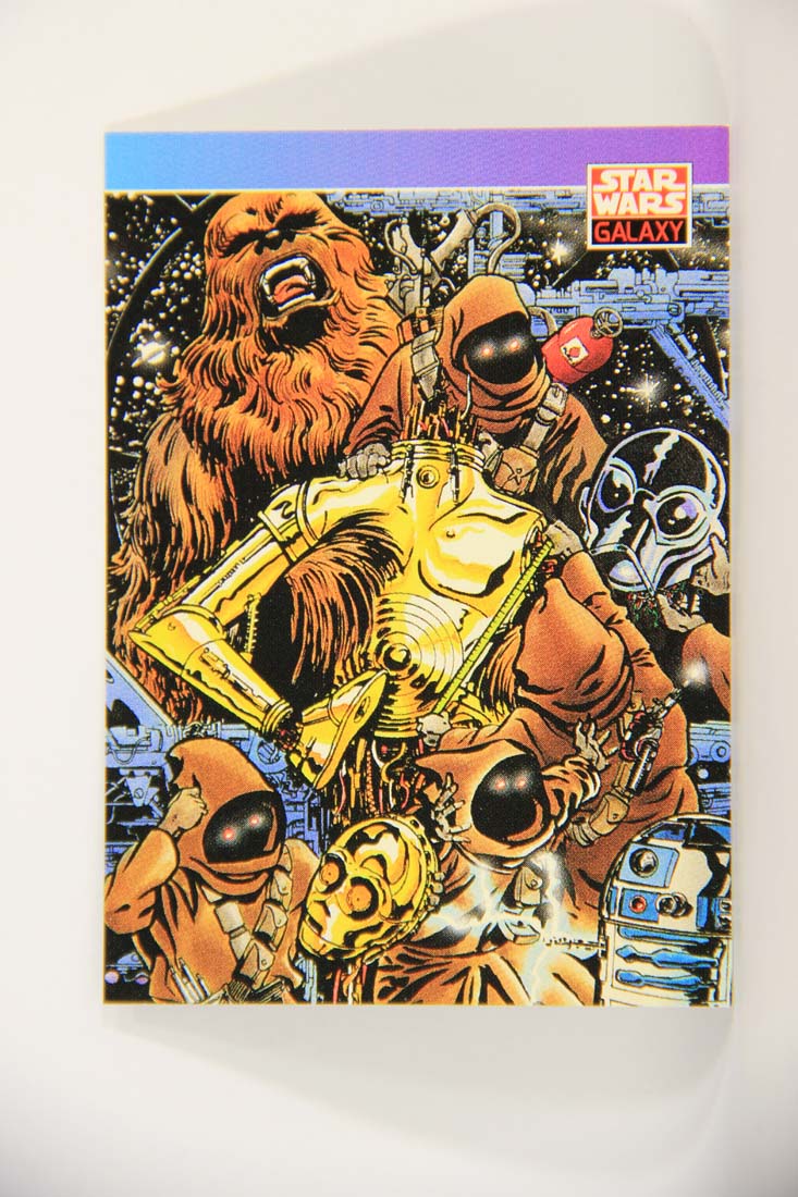 Star Wars Galaxy 1993 Topps Card #106 C-3PO Disassembled Chewbacca ENG L013518