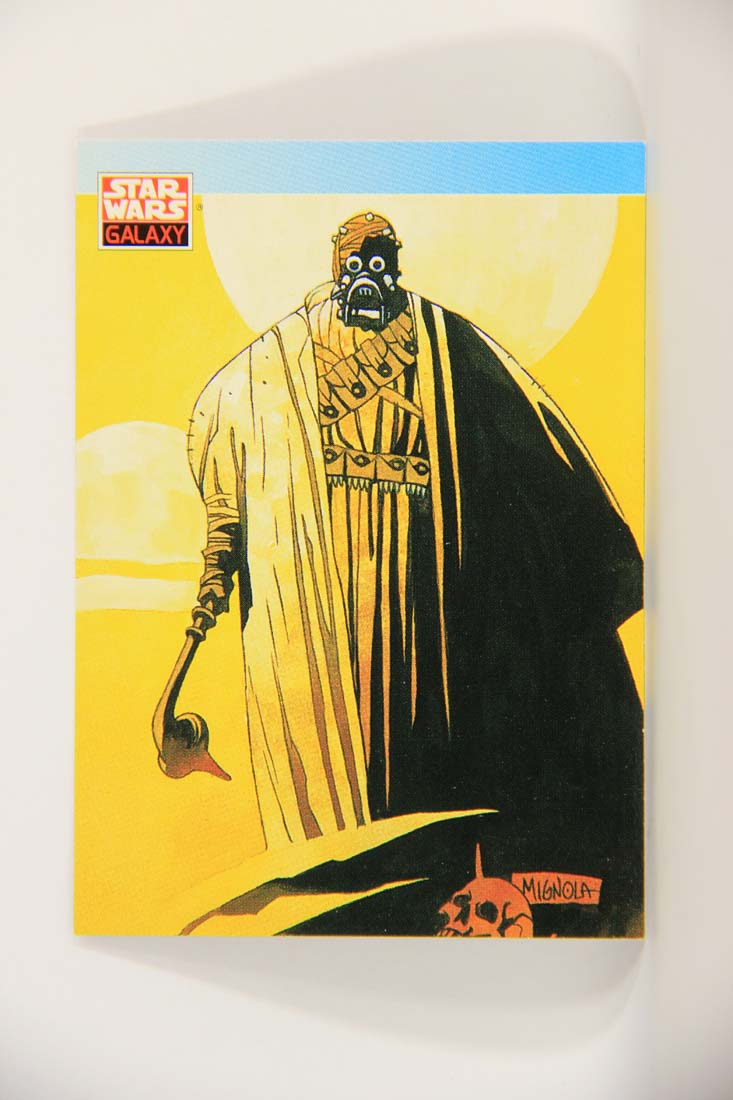Star Wars Galaxy 1993 Topps Card #110 Tusken Raider Sand People Artwork ENG L013519