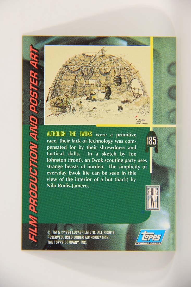 Star Wars Galaxy 1994 Topps Card #185 Although the Ewoks Artwork ENG L013531