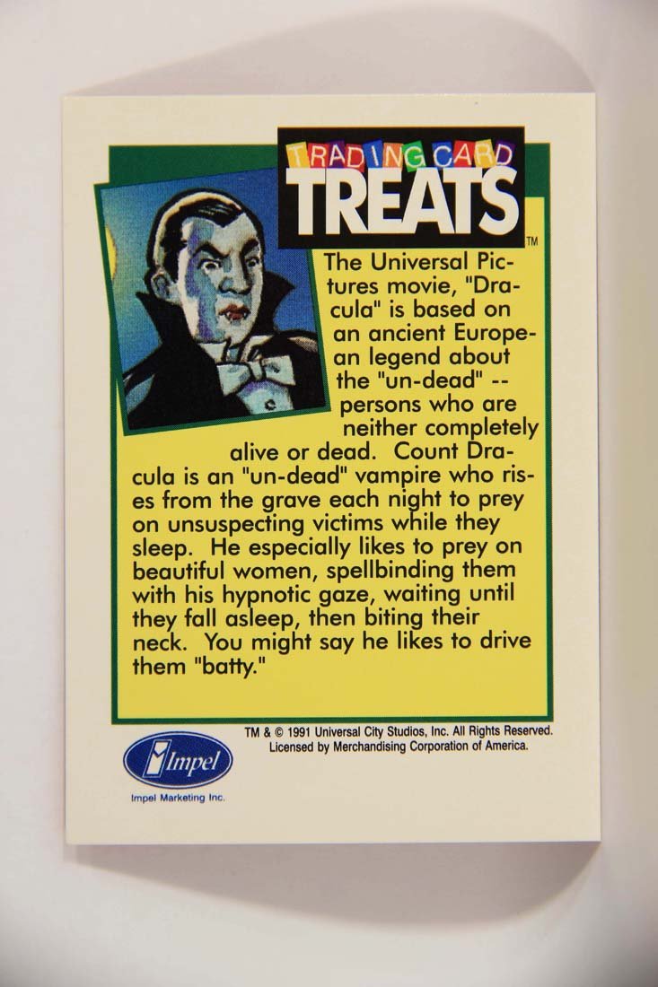 Dracula Universal Monsters 1991 Vintage Treats Impel Trading Card ENG Artwork L013837