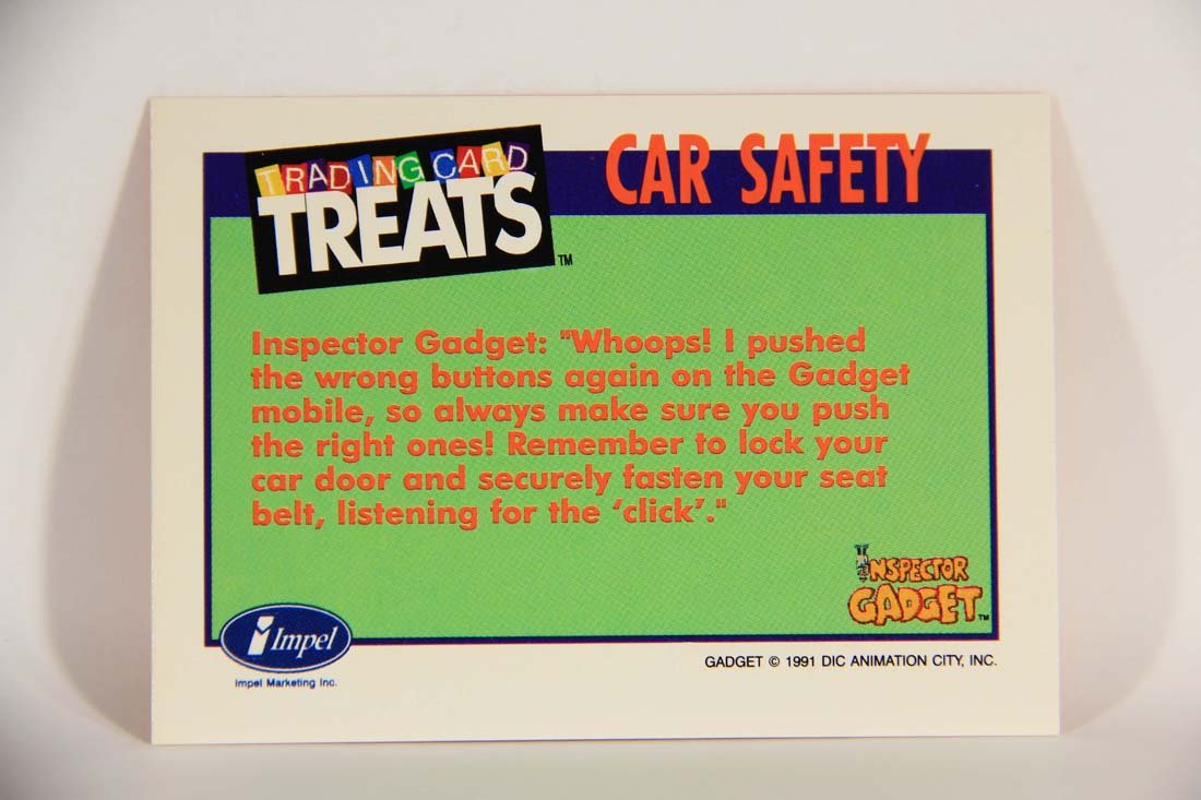 Inspector Gadget TV Series Treats 1991 Vintage Trading Card Car Safety ENG L013858