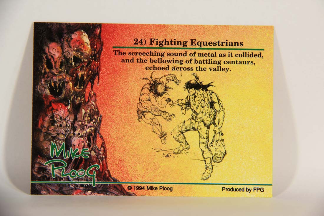 Mike Ploog 1994 Artwork Trading Card #24 Fighting Equestrians L014061