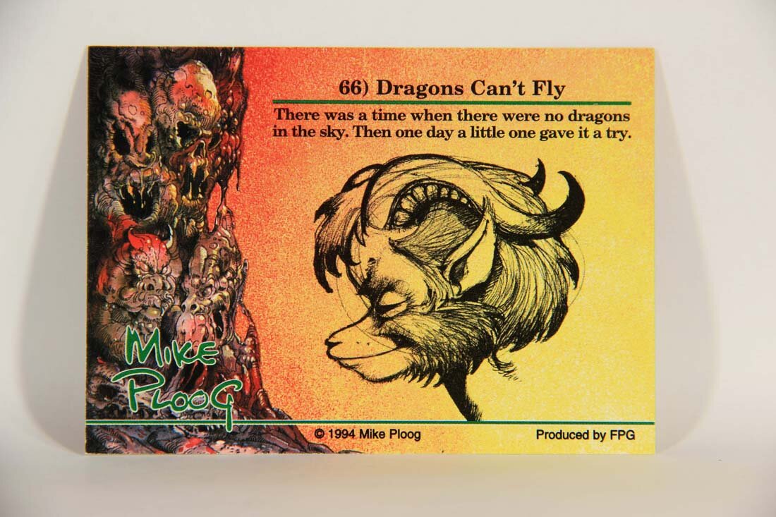 Mike Ploog 1994 Artwork Trading Card #66 Dragons Can't Fly L014103
