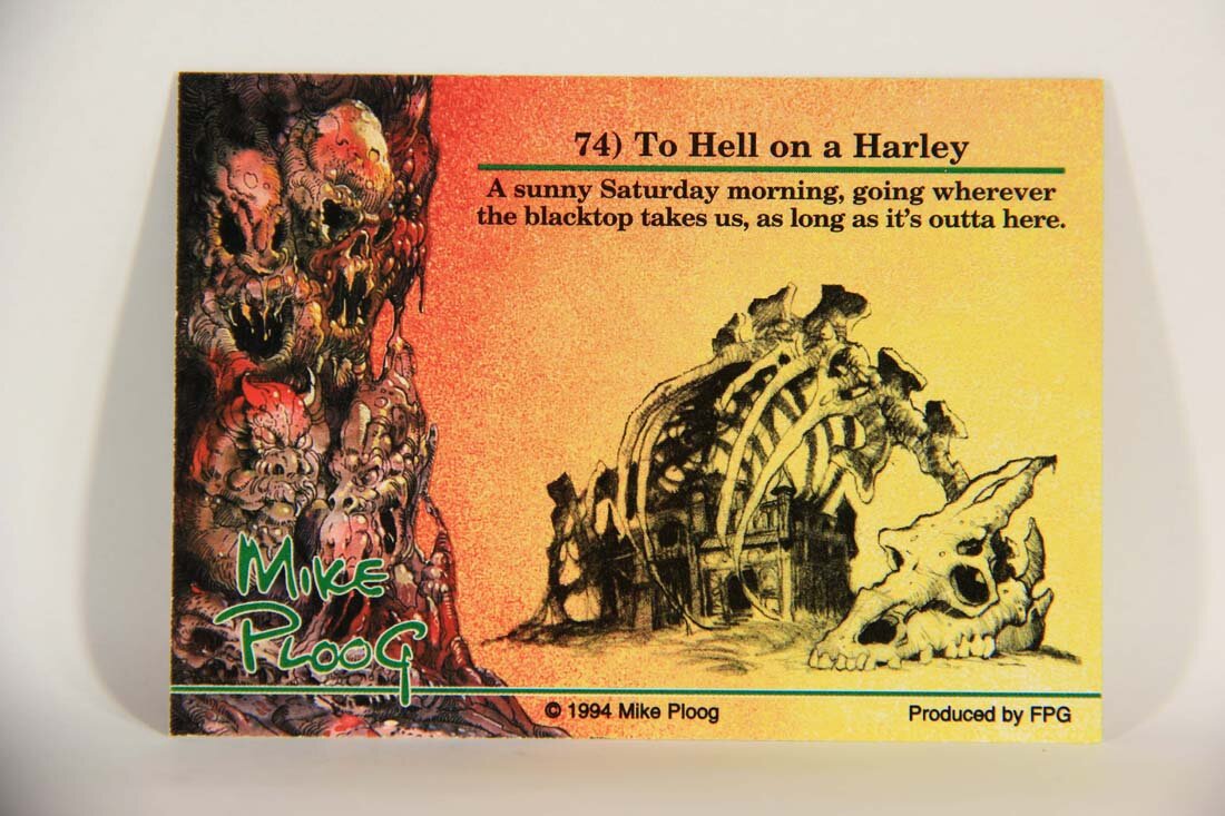 Mike Ploog 1994 Artwork Trading Card #74 To Hell On A Harley L014111