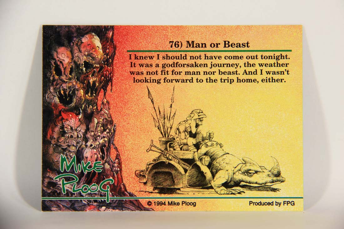 Mike Ploog 1994 Artwork Trading Card #76 Man Or Beast L014113