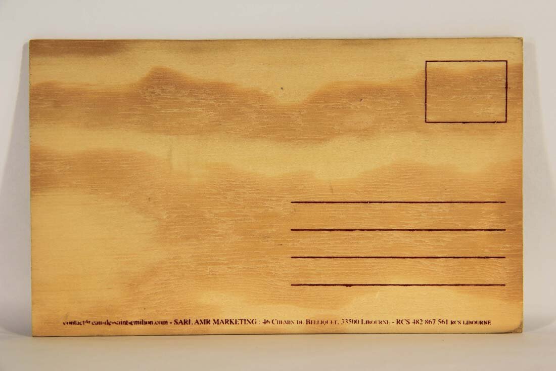 Wood Postcard Saint-Emilion Year 2000 Chateau La Gaffeliere Unwritten L014130