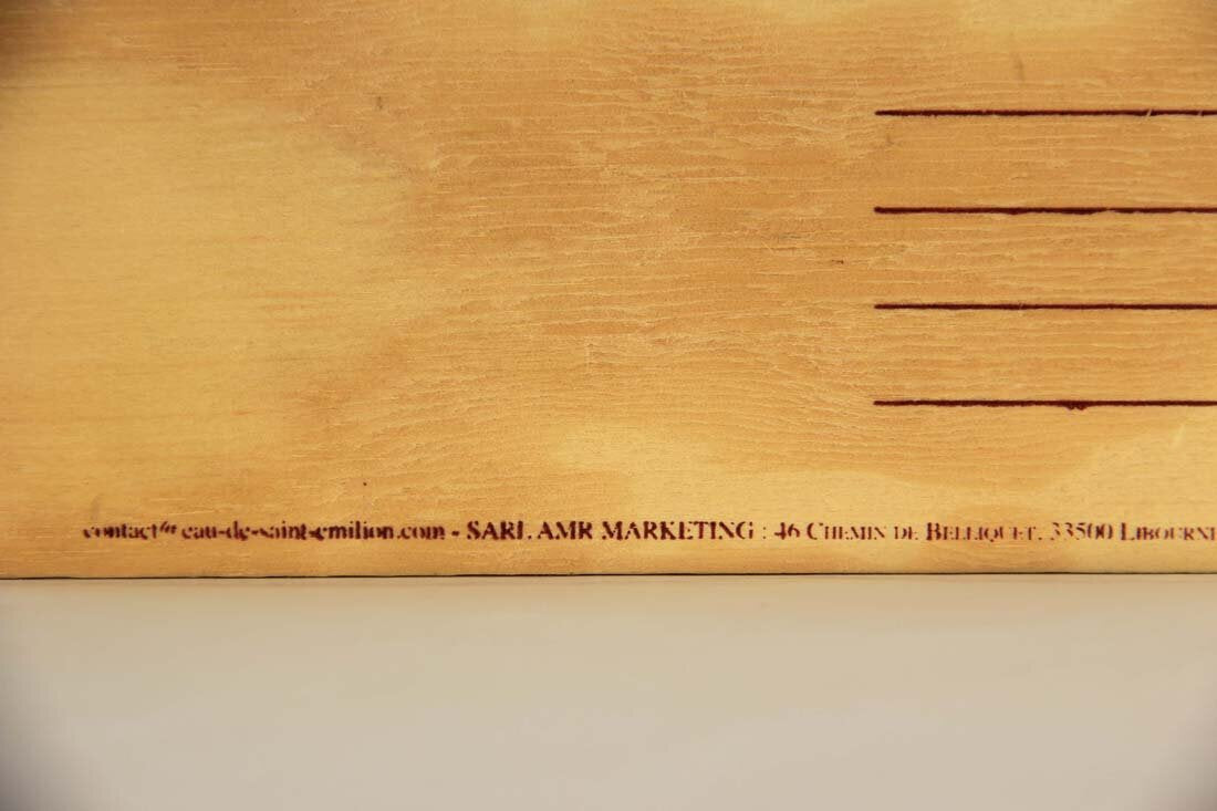 Wood Postcard Saint-Emilion Year 2000 Chateau La Gaffeliere Unwritten L014130