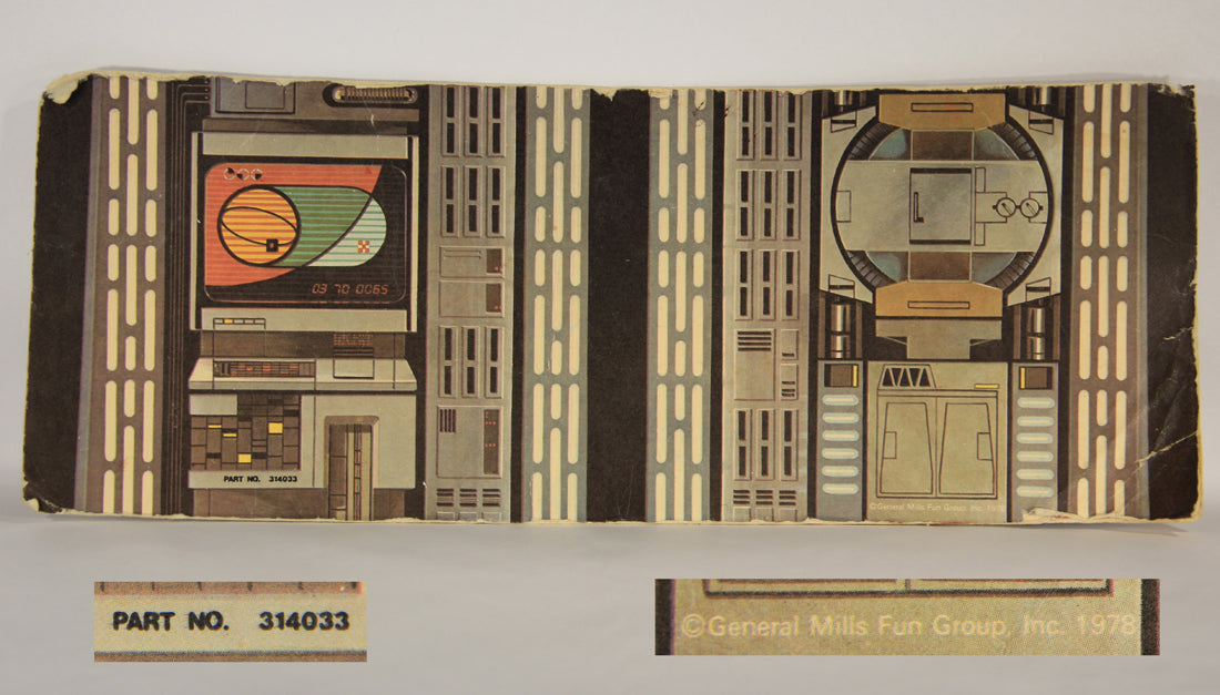 Star Wars 1978 Death Star Space Station Playset Cardboard Backdrop Higher Part L014438