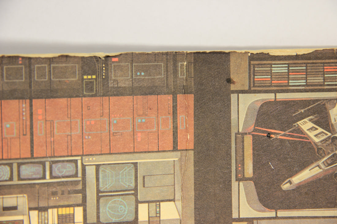 Star Wars 1978 Death Star Space Station Playset Cardboard Backdrop Lower Part L014439