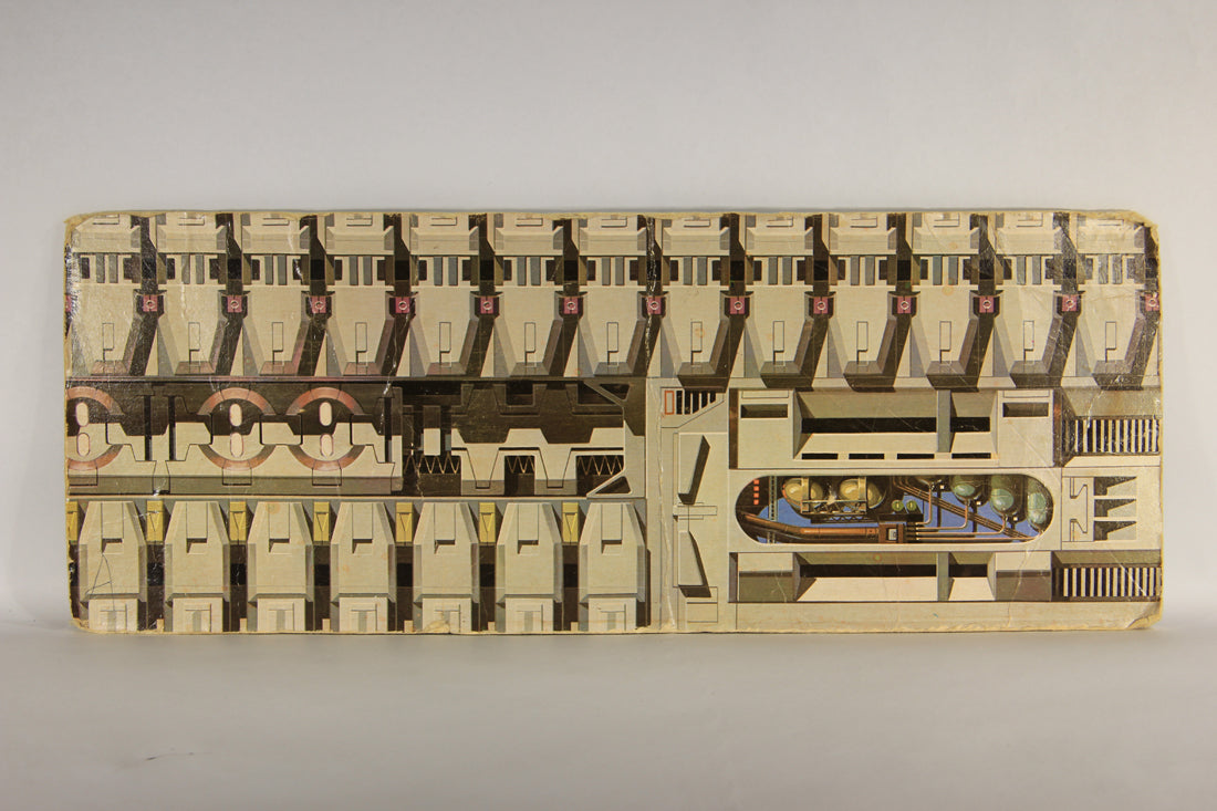Star Wars 1978 Death Star Space Station Playset Cardboard Backdrop Lower Part L014439