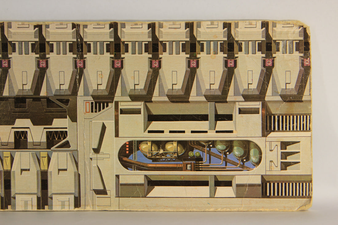 Star Wars 1978 Death Star Space Station Playset Cardboard Backdrop Lower Part L014439