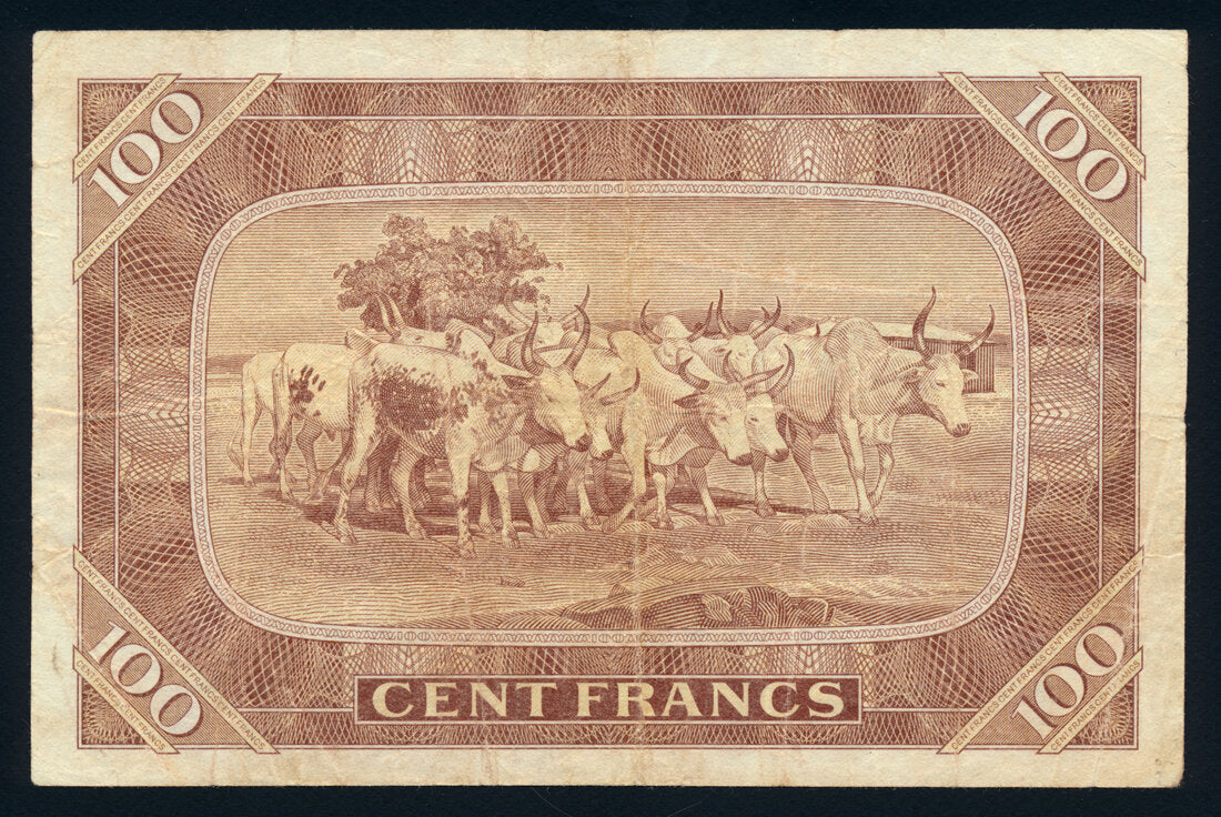 Mali 100 Francs 1960 KP-2 Banknote F-VF L014497