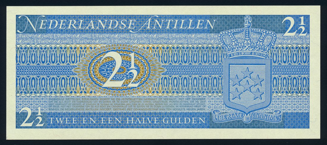 Netherlands Antilles 2 1/2 Gulden 1970 KP-21 Banknote UNC L014499