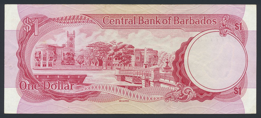 Barbados 1 Dollar 1973 KP-29a Banknote VF + L014538